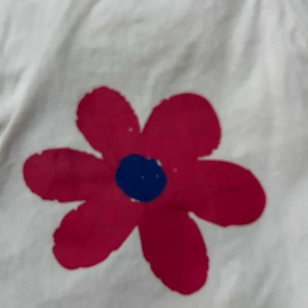 White Pants with Colorful Flower Design - Picture 3 of 5